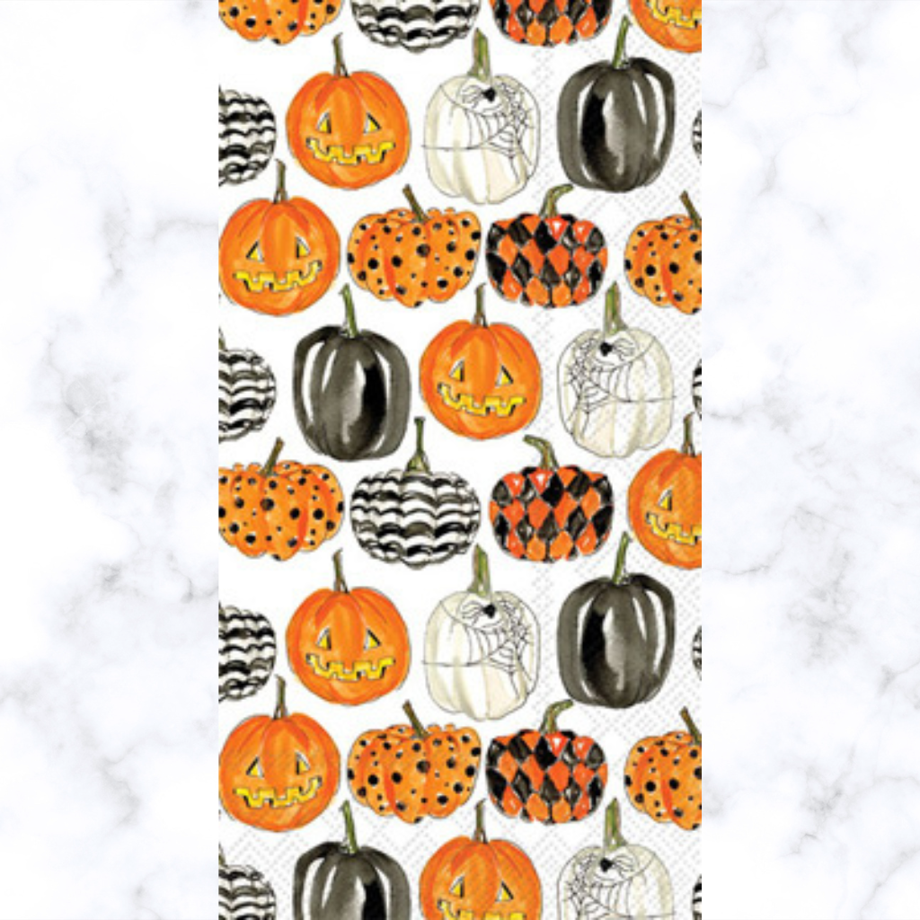 halloween pumpkins of yellow, red and black buffet Decoupage Craft Paper Napkin for Mixed Media, Scrapbooking