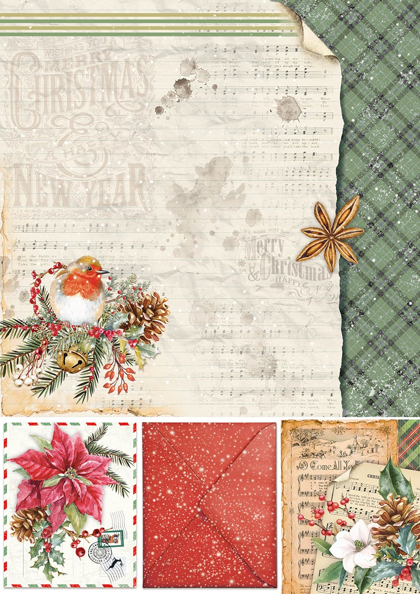 CBCL057ChristmasVibesPadA4 3 ciao bella christmas vibes a4 creative pad for decoupage