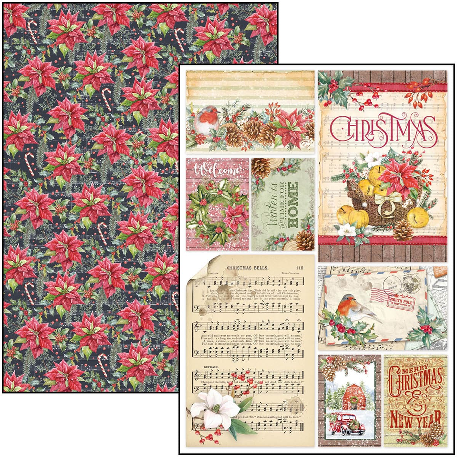 Ciao Bella Christmas Vibes 12x12 Scrapbook Paper Pad for Decoupage –  Decoupage Napkins.Com