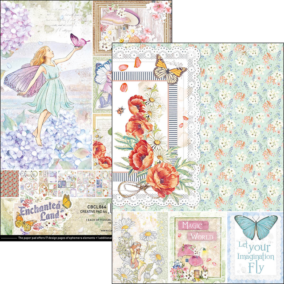 Crafter's Companion 12” x 12” Paper Pad - Ditsy Floral -Crafter's