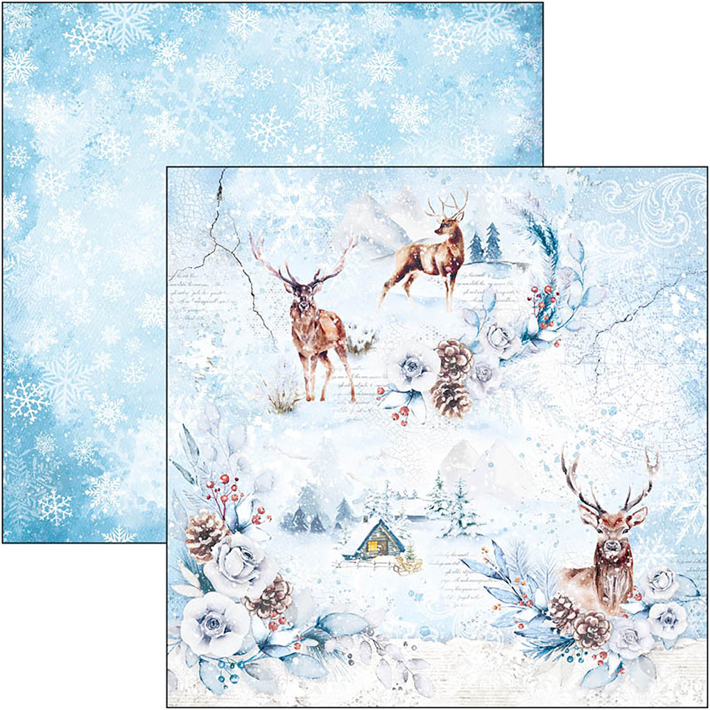 winter owl, snow fox, deer and winter scenes scrapbook paper from Ciao Bella