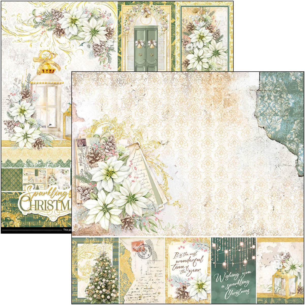 Wreaths & Toys - Ciao Bella 12x12 Cardstock