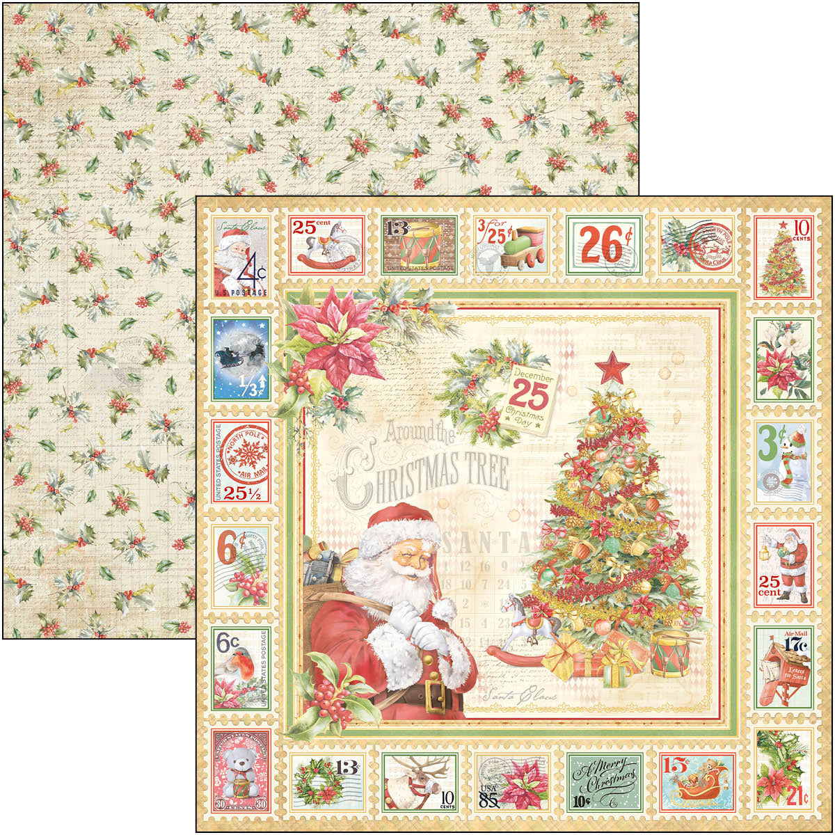 Ciao Bella Christmas Vibes 12x12 Cardstock, 12x12 Paper Pad