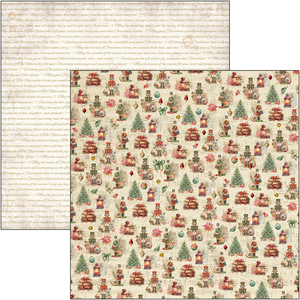 colorful festive nutcracker scenes scrapbook paper from Ciao Bella