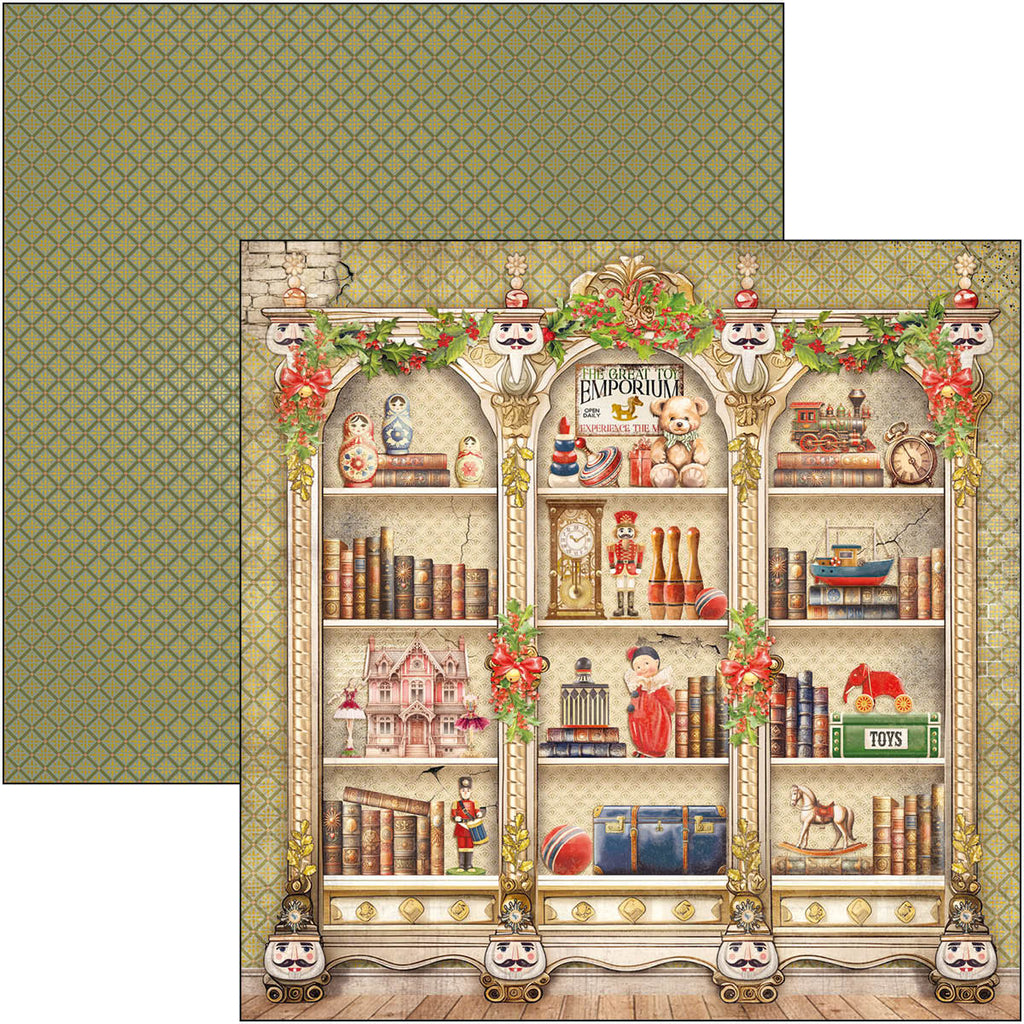 colorful festive nutcracker scenes scrapbook paper from Ciao Bella