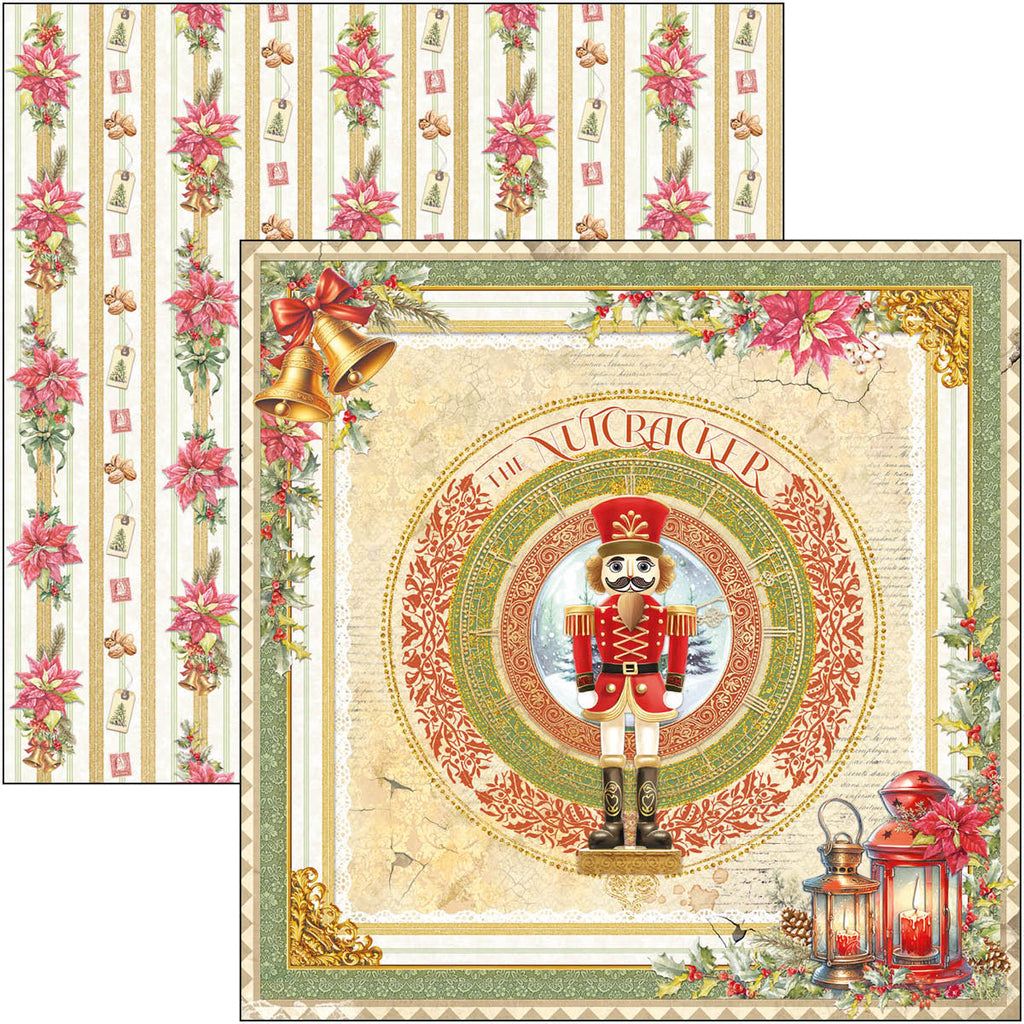 colorful festive nutcracker scenes scrapbook paper from Ciao Bella