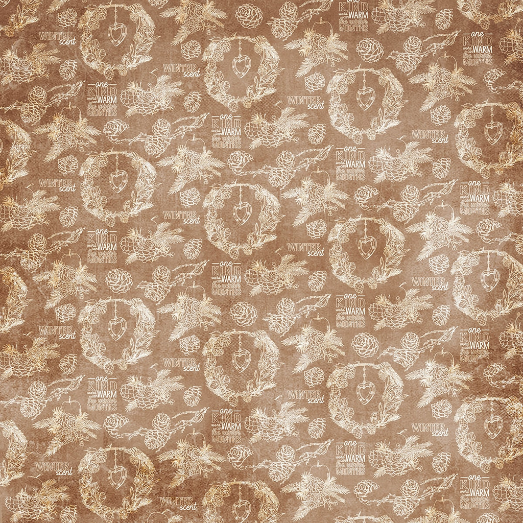 White and tan scrapbook paper  from Cia Bella 