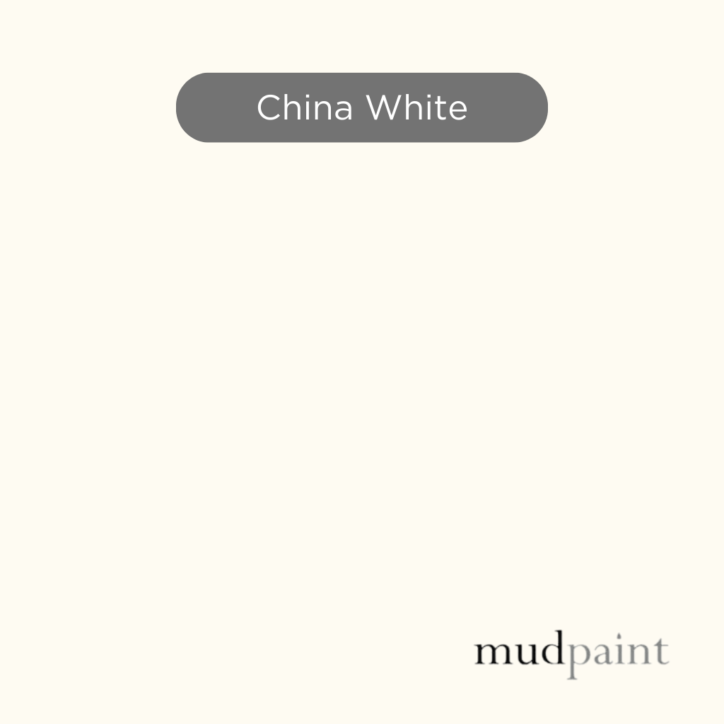China White MudPaint. Our clay-based formula ensures a smooth matte finish every time