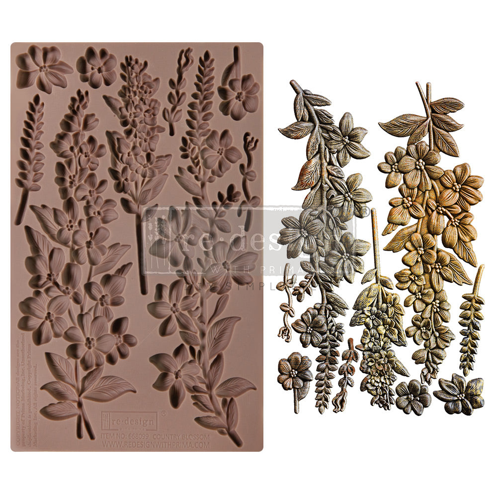 ReDesign with Prima - Decor Mold 5x8 Pattern: Country Blossom.