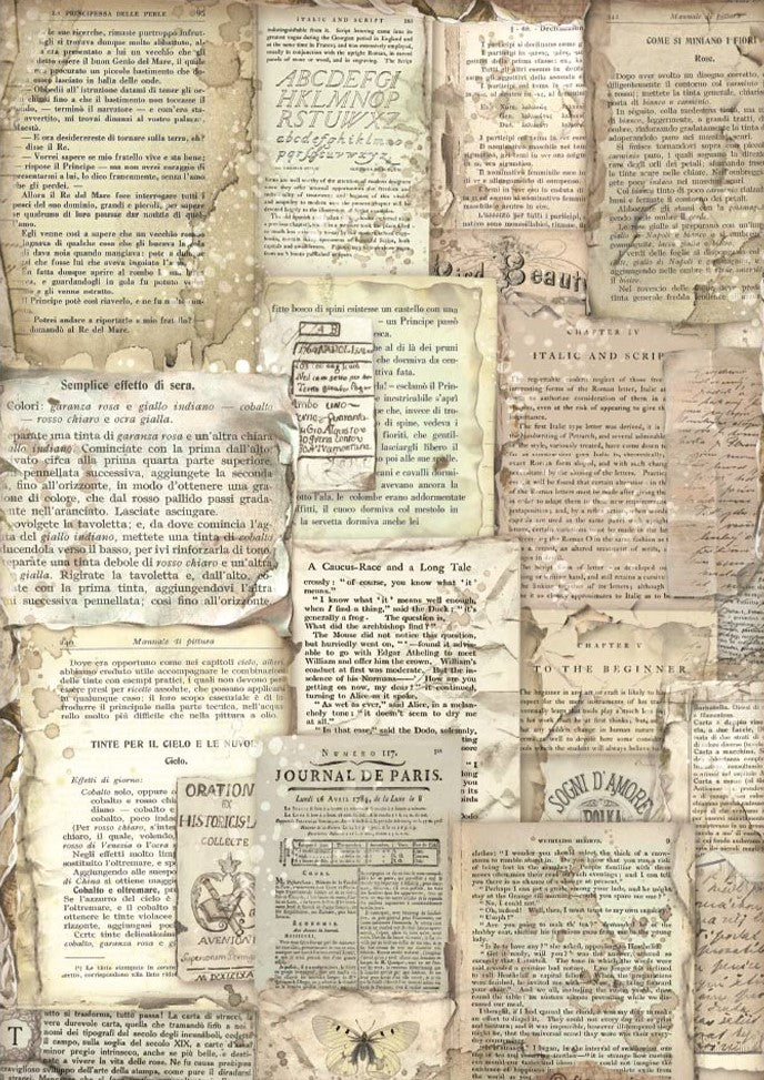 old newspaper collage