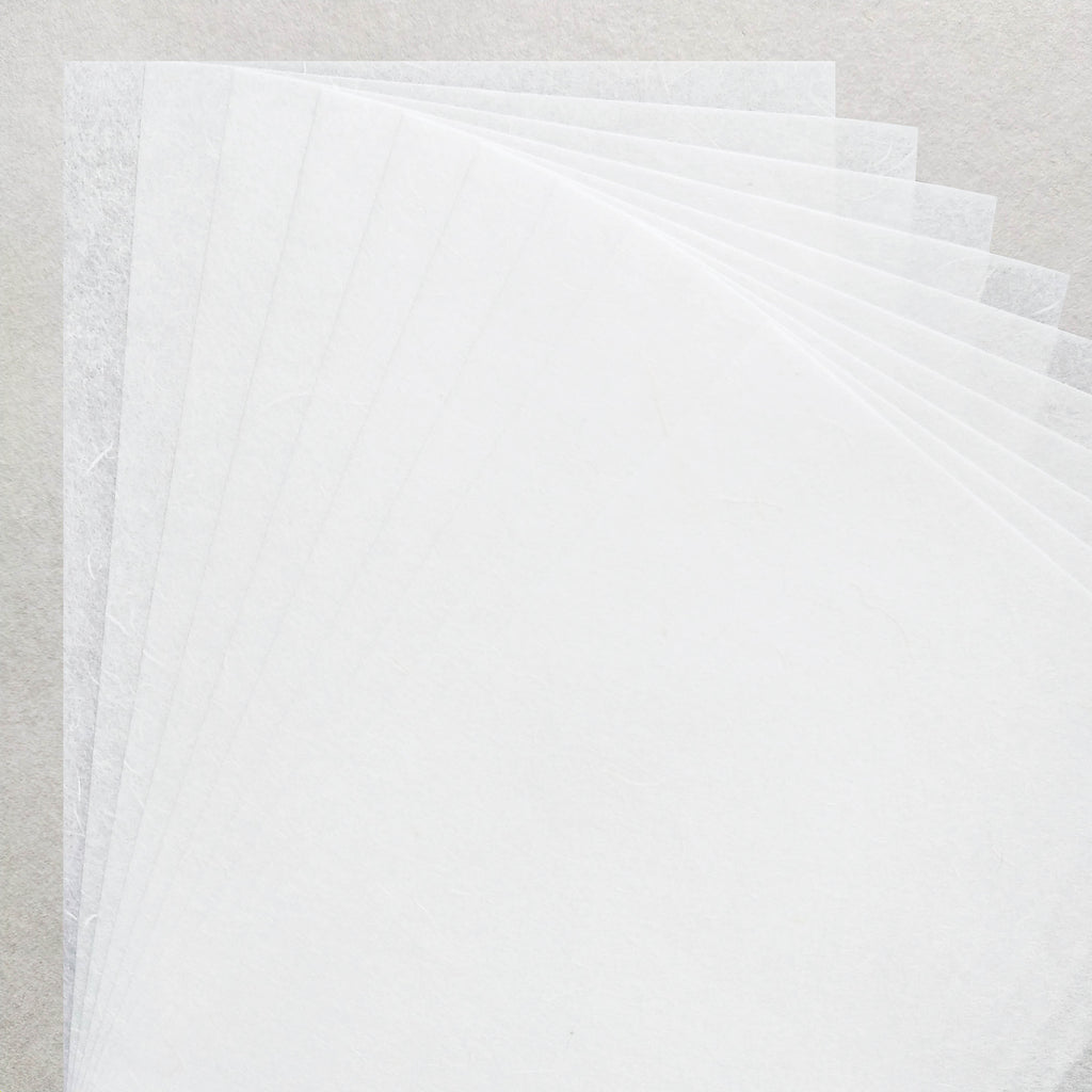 picture of white printable decoupage rice paper from KOZO