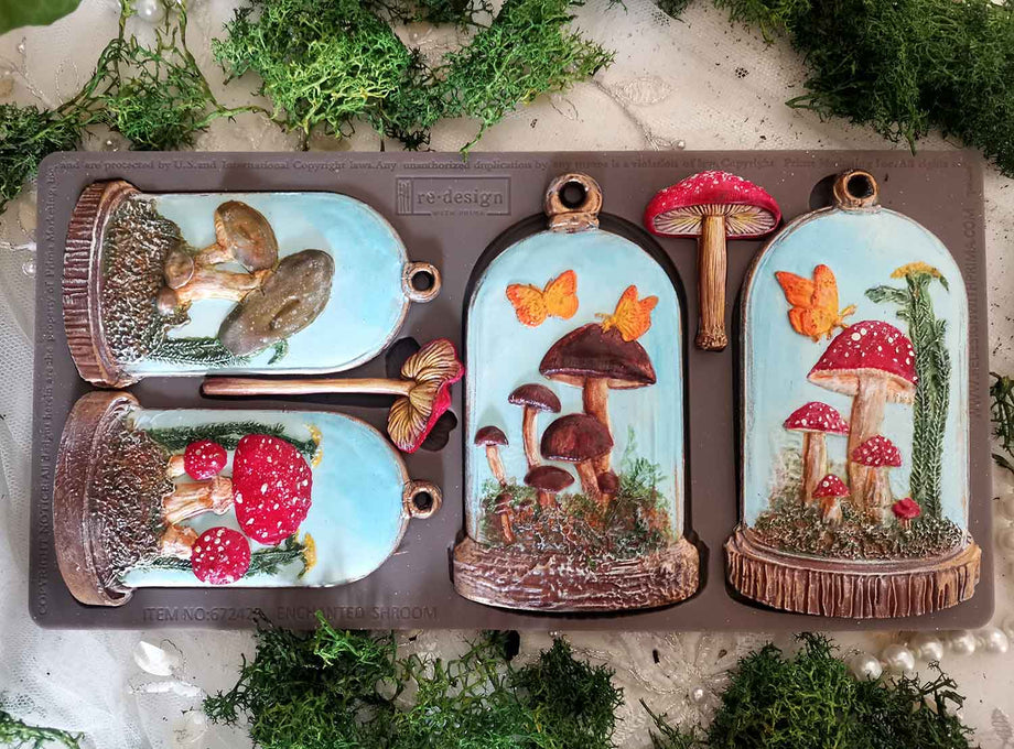 ReDesign with Prima Enchanted Shroom - Mould 5x10 – Decoupage