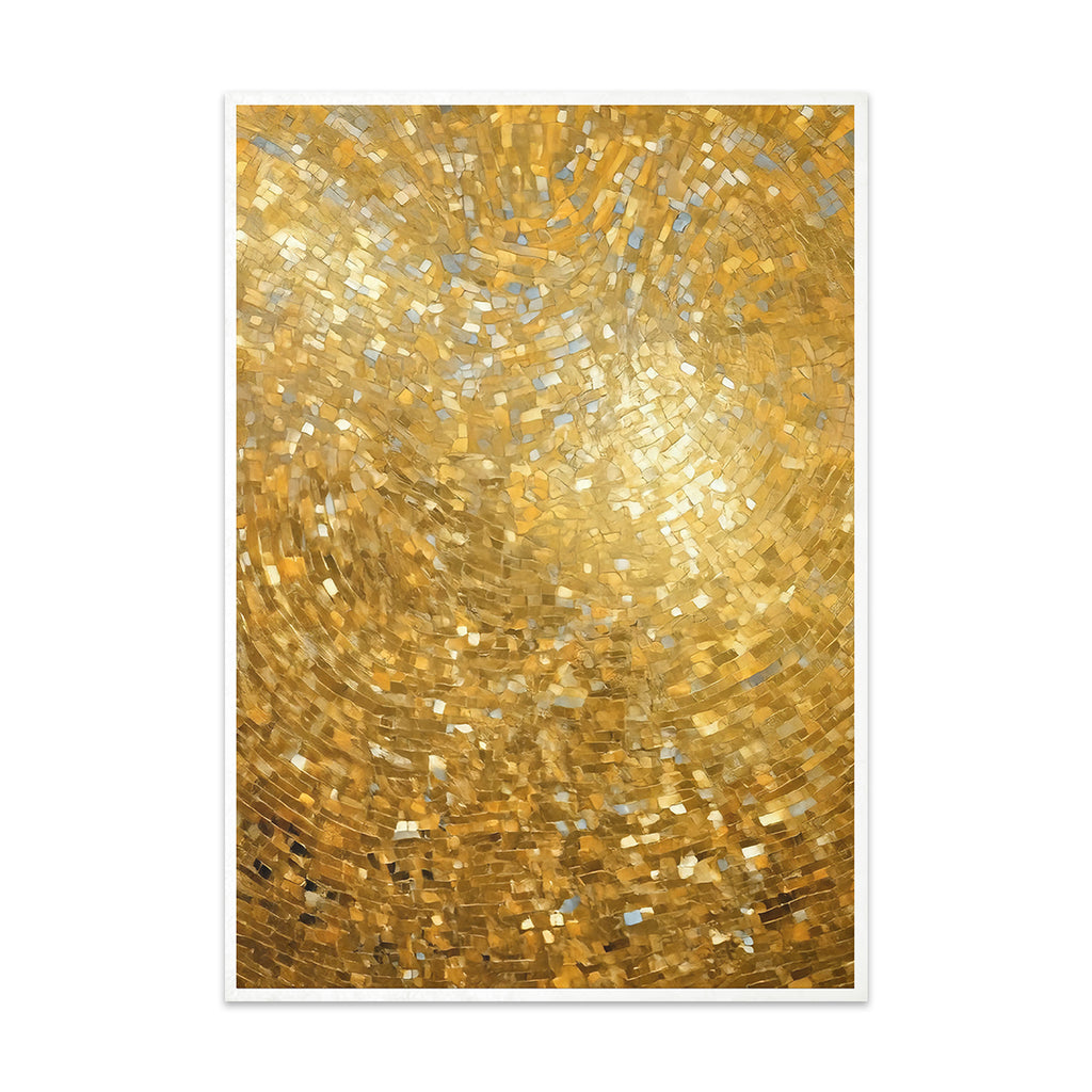 Abstract gold and silver pattern on a white background