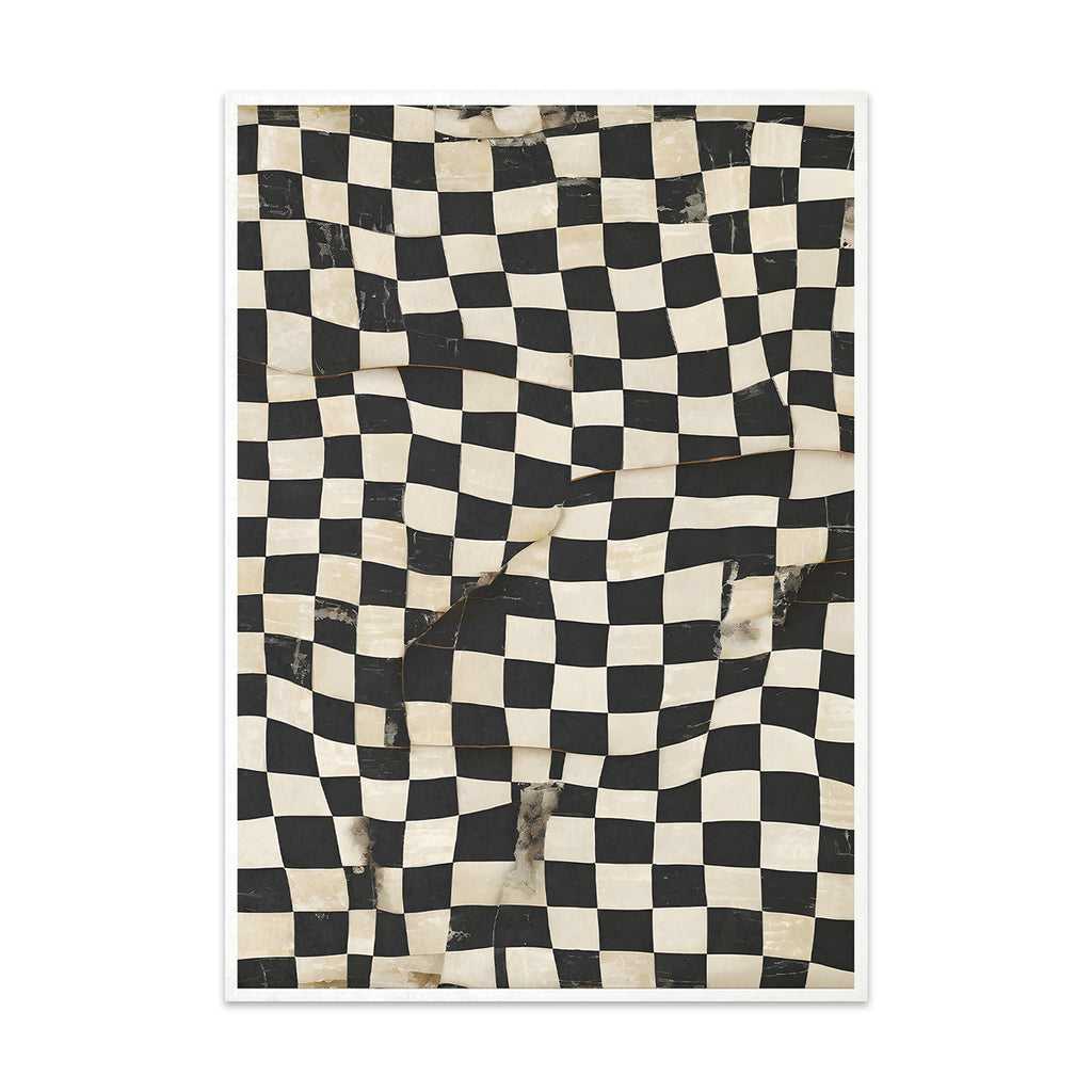 Black and white Harlequin patterned decoupage rice paper by ITD Collection