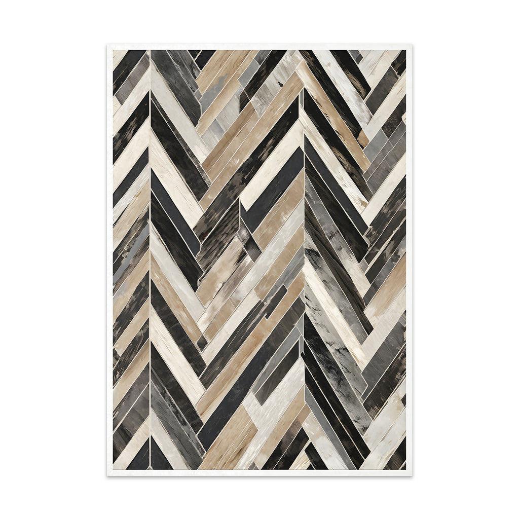 Black and white Harlequin patterned decoupage rice paper by ITD Collection