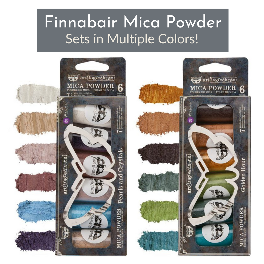 Finnabair Mica Powder Pigment Sets of 6 colors each,  in multiple colors by ReDesign with Prima.
