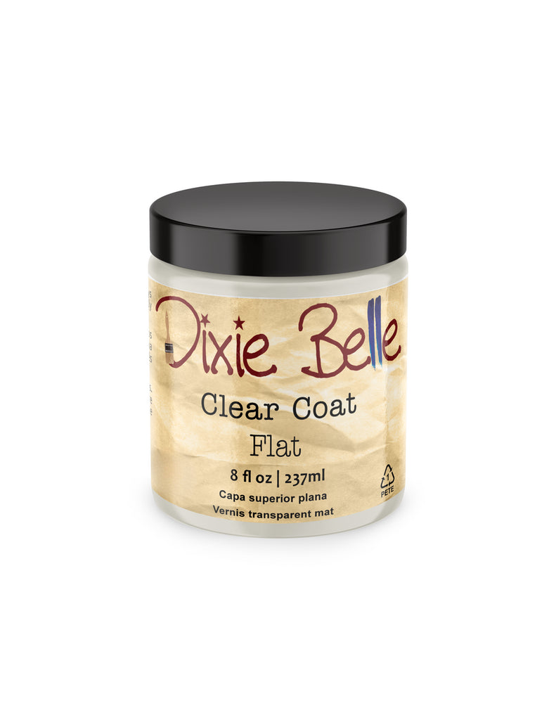 Clear Coat Flat finish in 8 ounce jar by Dixie Belle