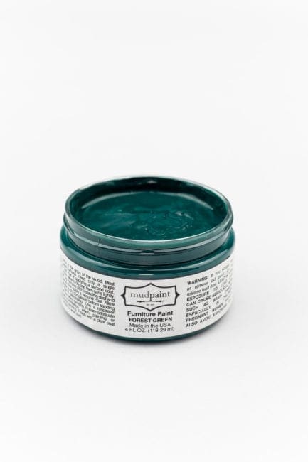 Forest Green MudPaint. Our clay-based formula ensures a smooth matte finish every time.