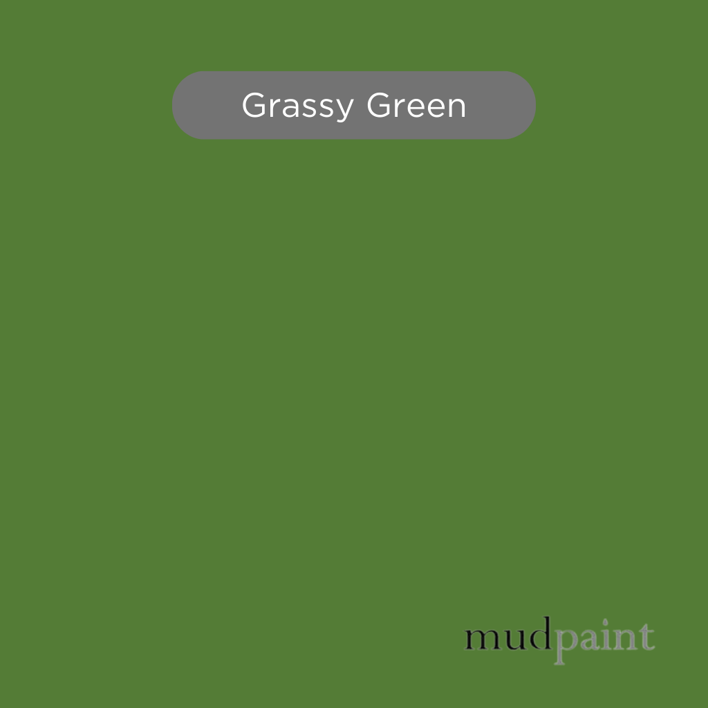 Grassy Green MudPaint. Our clay-based formula ensures a smooth matte finish every time