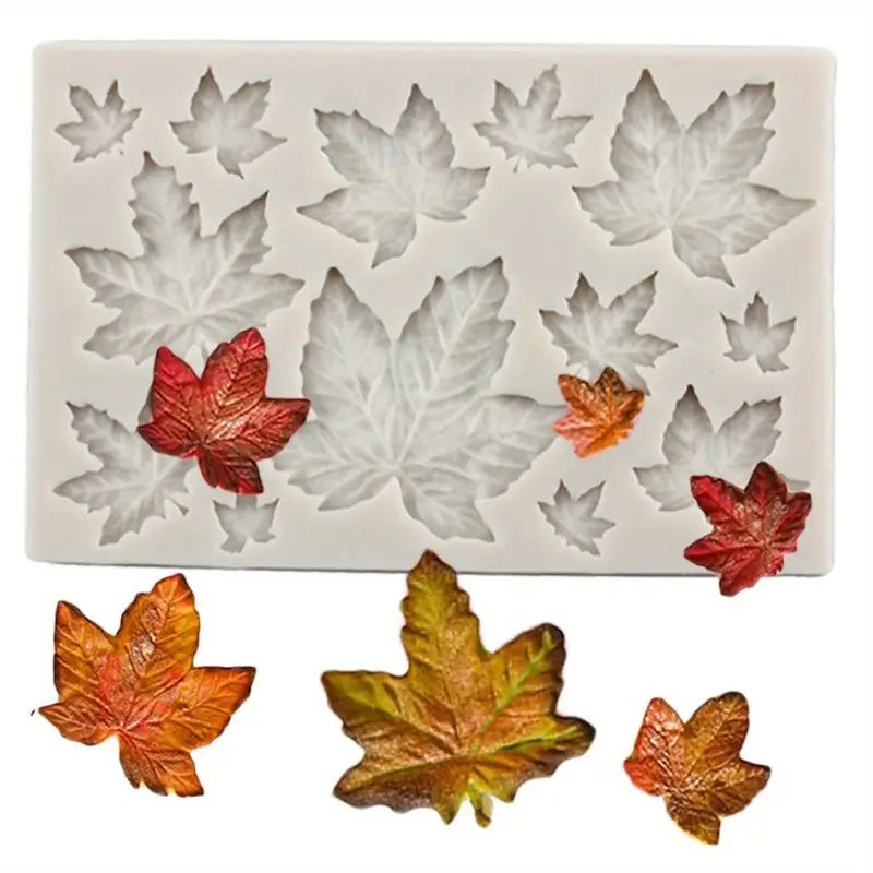 Silicone Craft Accent Mold. Maple leaves