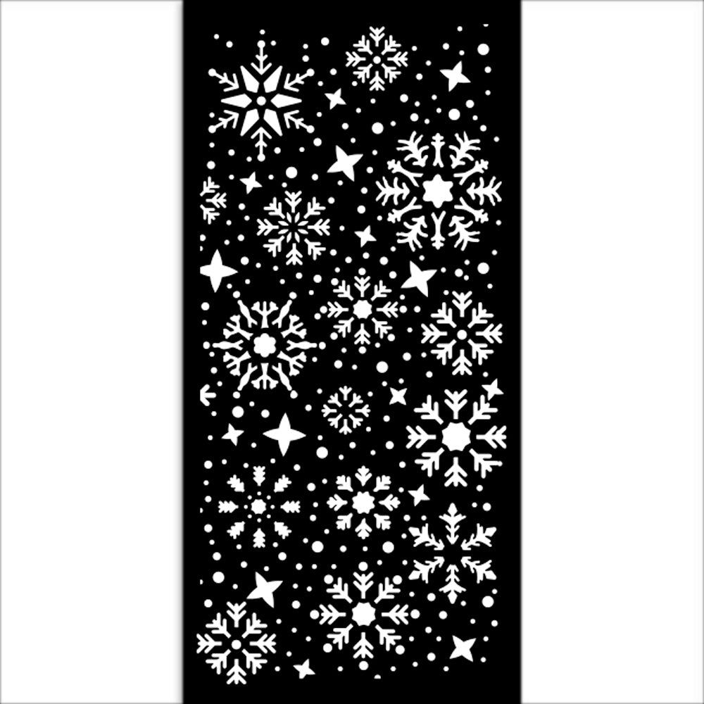 Gear Up For Christmas Snowflakes by Stamperia. 5x10 Stencil for crafting.