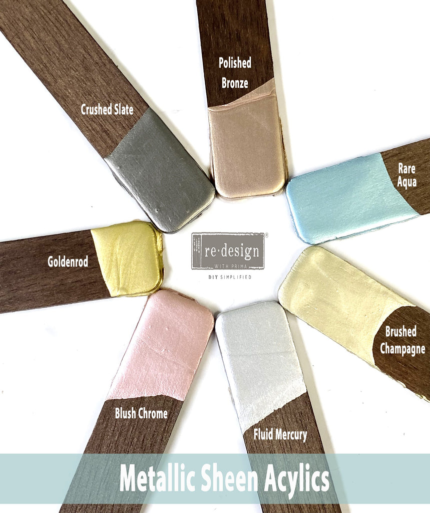 Metallic Sheen Acrylic Paint by ReDesign with Prima