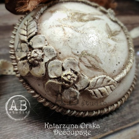 gilded bird with floral branches Studio Rice Papers