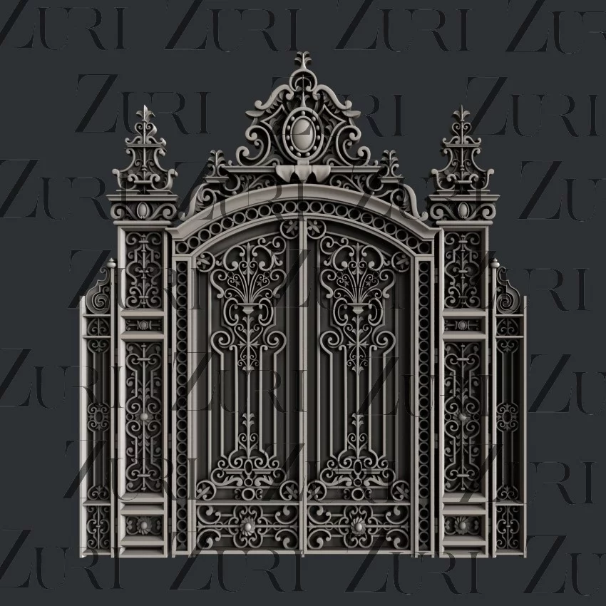 Ornate gate.  ZURI silicone Molds, the pinnacle of artistry & innovation, globally recognized for their intricate designs & crafted with food-grade silicone