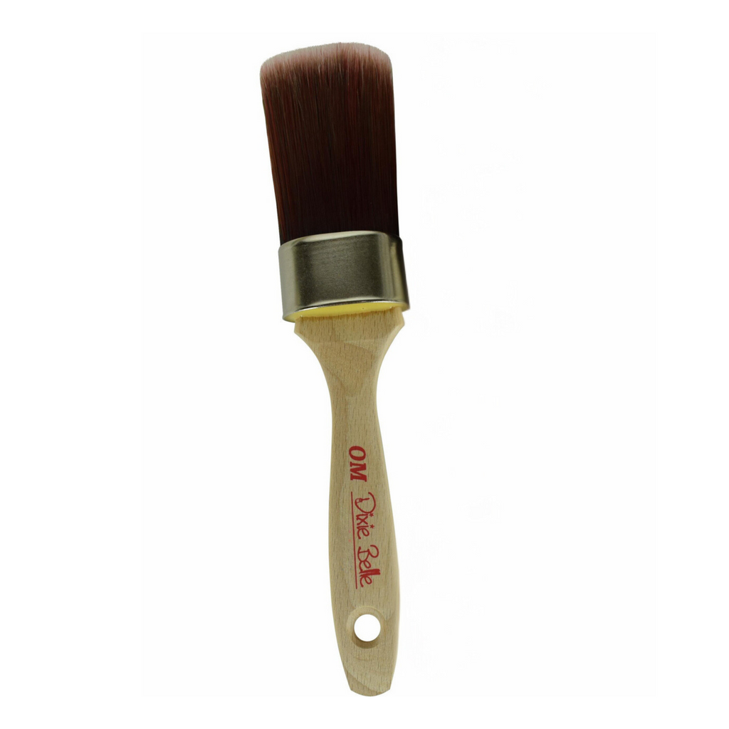 Medium oval synthetic paint brush with wooden handle by Dixie Belle