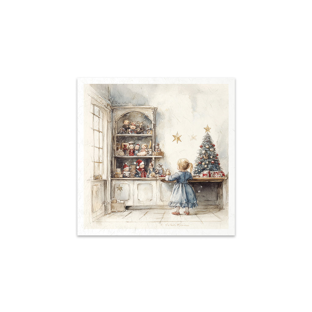 6 images of festive scenes with presents under the tree teddy bears and Santa in his workshop