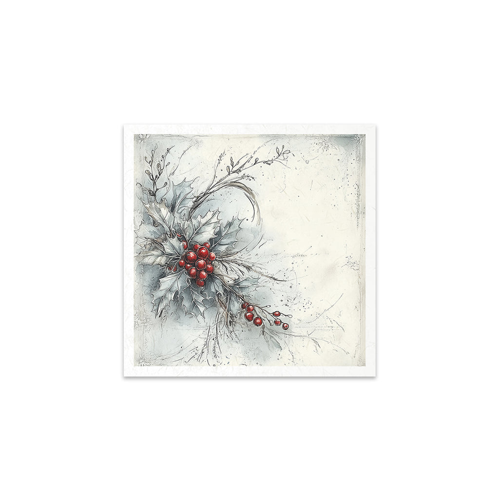 6 images of wreaths with red berries and birds