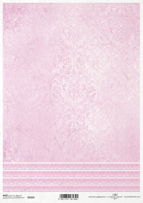 ITD Collection Pink Blossoms Garden A4 Rice Paper for Decoupage ...
