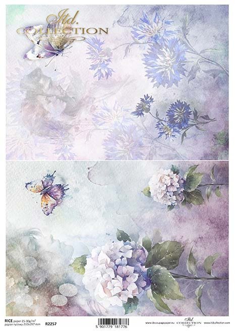 ITD Collection Love Blooms Floral high-quality European Decoupage Paper is perfect for your crafting needs.  Rice Paper is great for Card Making, Scrapbooking