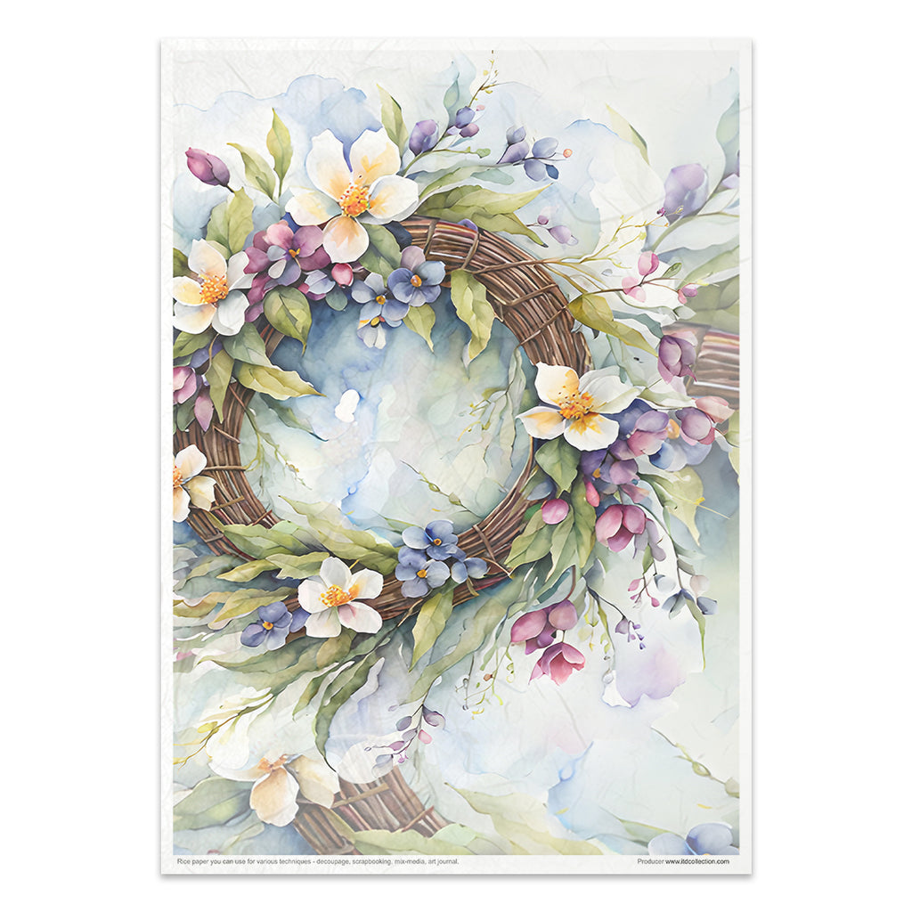 Spring Bouquet A4 Rice Paper Set by ITD Collection. Eleven papers matched in theme and color.