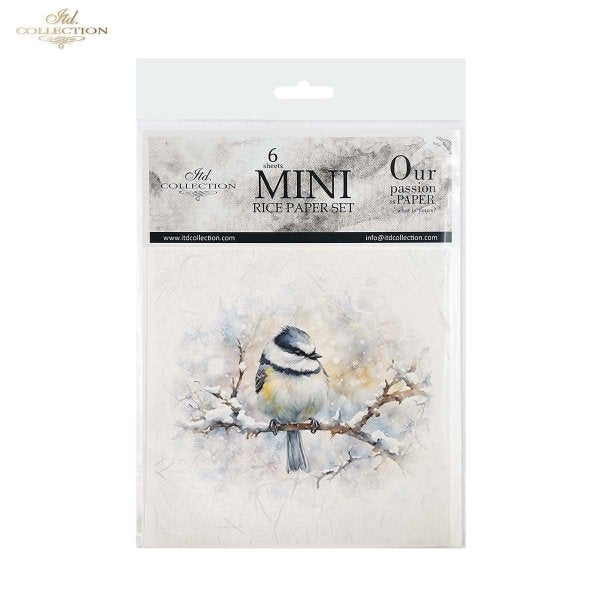 Winter Birds in coordinated Mini Rice Paper Sets by ITD Collection