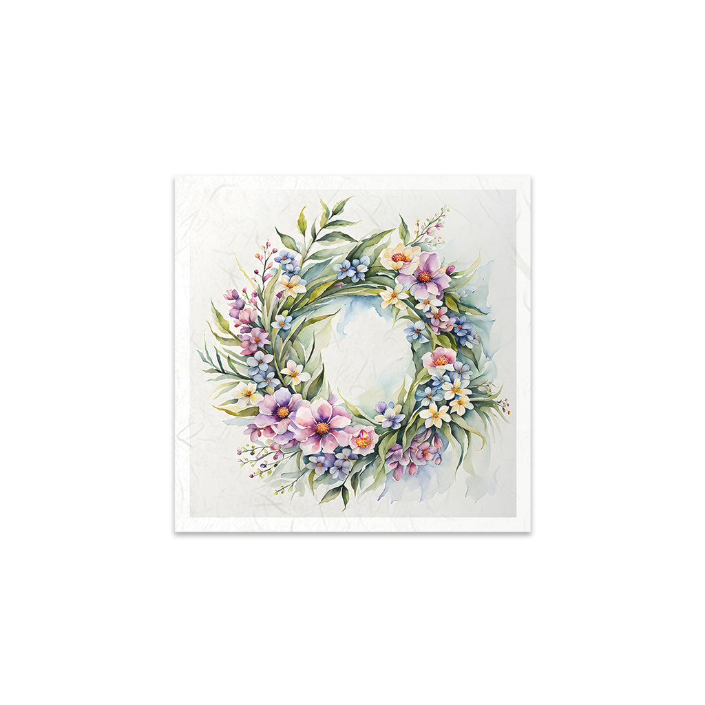 Floral wreaths in coordinated Mini Rice Paper Sets. Great for Card Making, Scrapbooking, Decoupage Art
