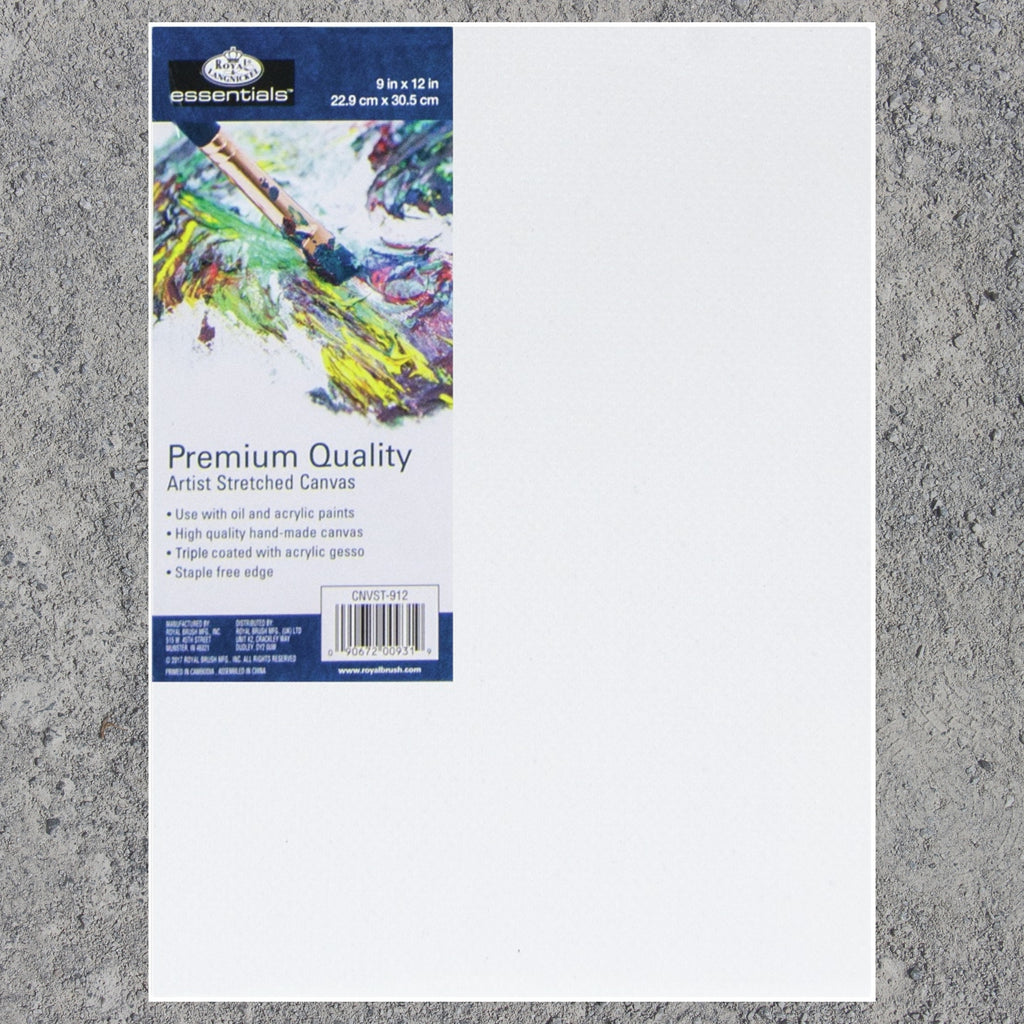 9x12 inch Royal Langnickel Premium Stretched Canvas with staple-free edges