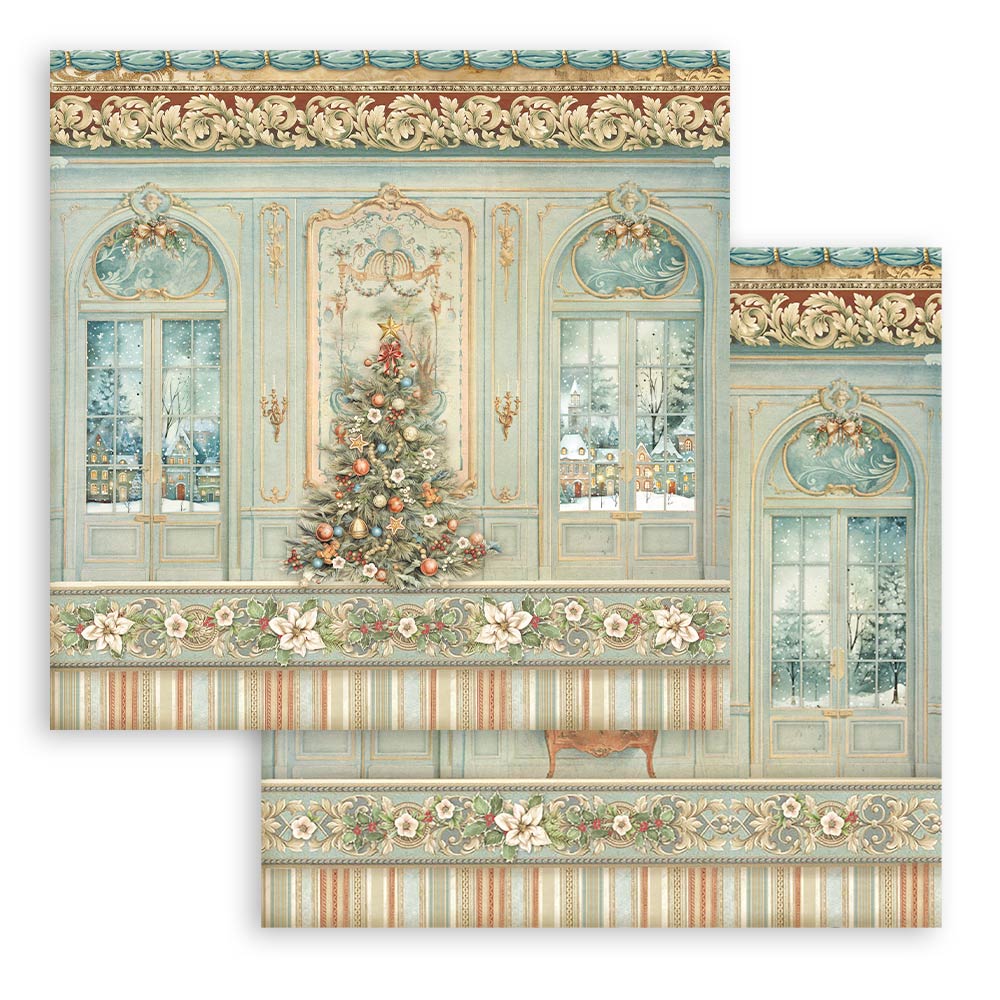 The Nutcracker Stamperia Scrapbooking 12x12 Paper Set. These beautiful high quality papers by Stamperia are themed sets with coordinating designs