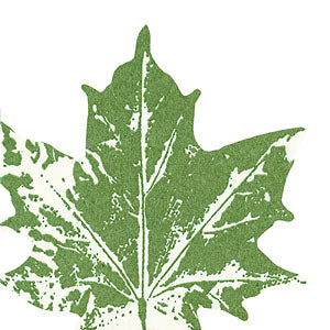 Green Maple leaf die cut paper napkin shape. Great for decoupage art.