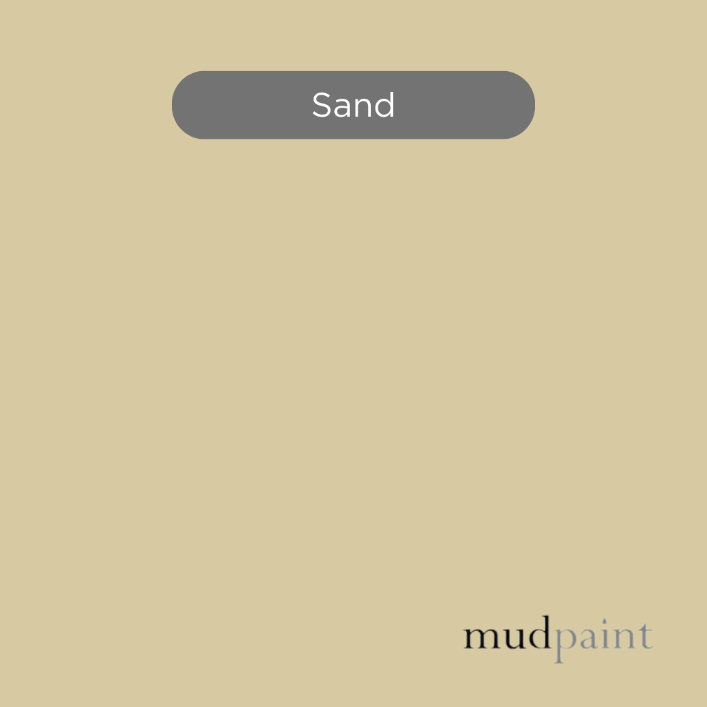Sand MudPaint. Our clay-based formula ensures a smooth matte finish every time.