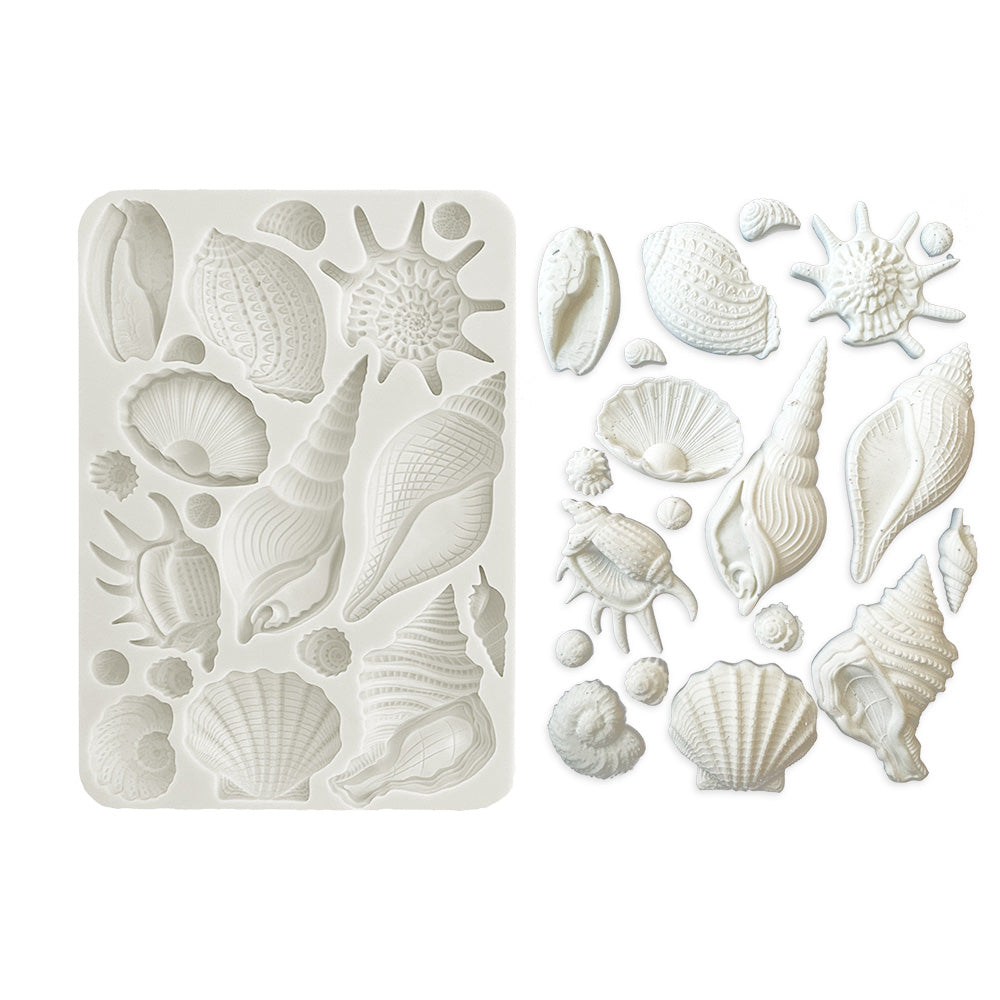 Stamperia Sea Land Shells Silicone Mold 5x8 Style