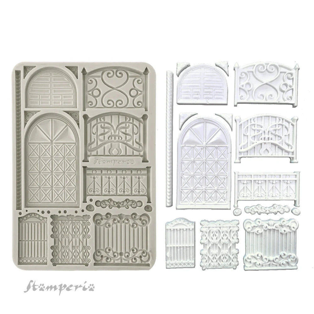 Stamperia Fence and Door silicone mold.
