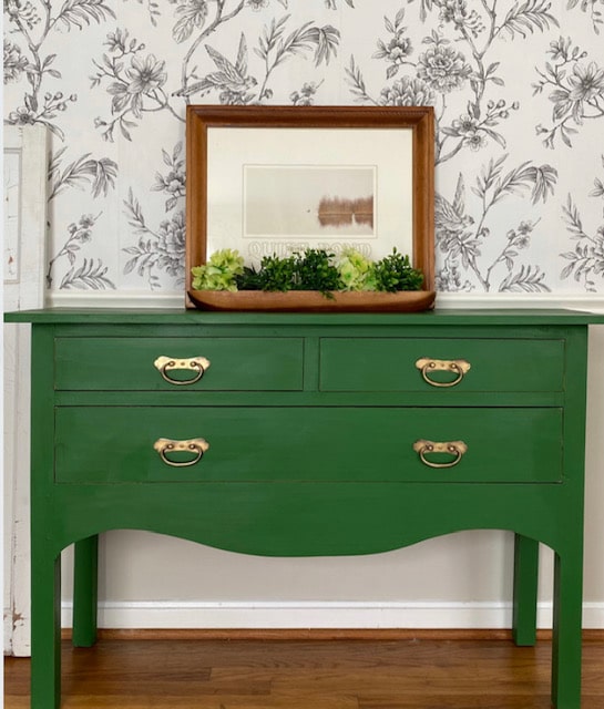 chalk paint green dresser Dark Green Chalk Painted Dresser Story