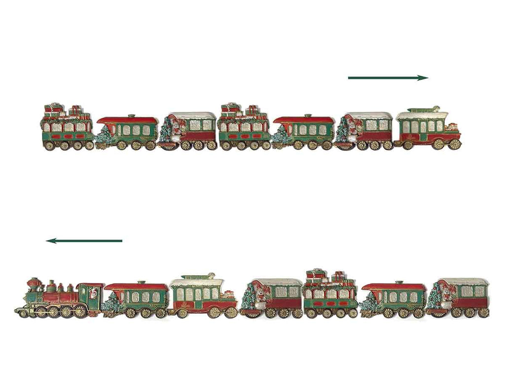 Redesign with Prima The Jolly Express mold with 5 figures; festive locomotive train cars