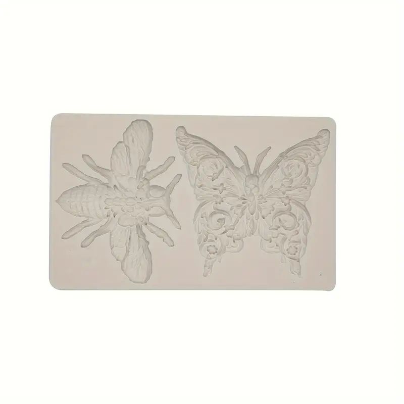 Silicone Craft Accent Mold. Ornate butterfly and bee