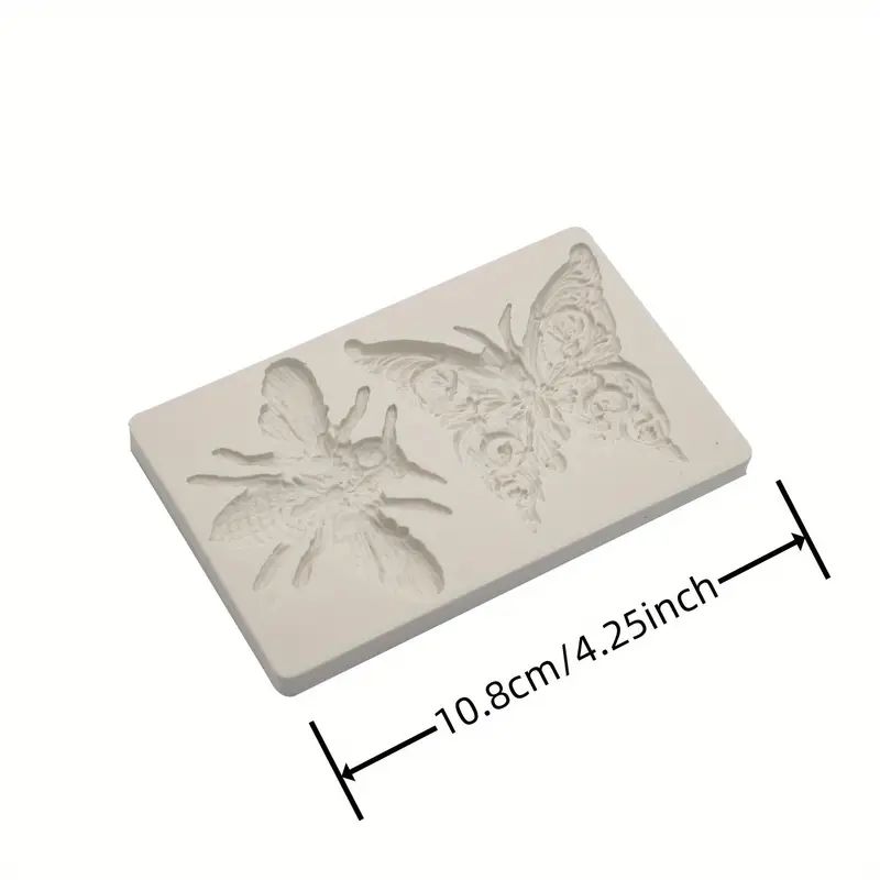 Silicone Craft Accent Mold. Ornate butterfly and bee