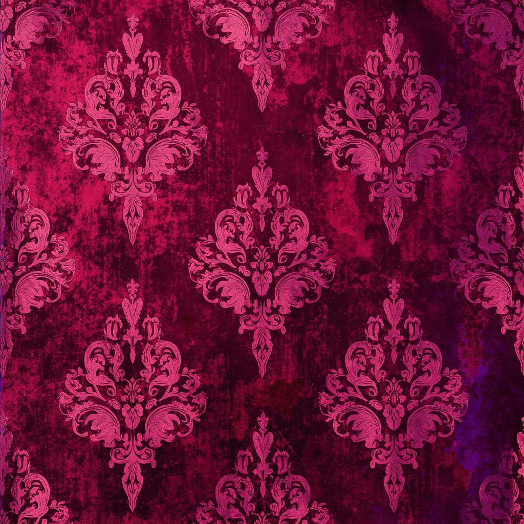 Pink velvet baroque stencil pattern