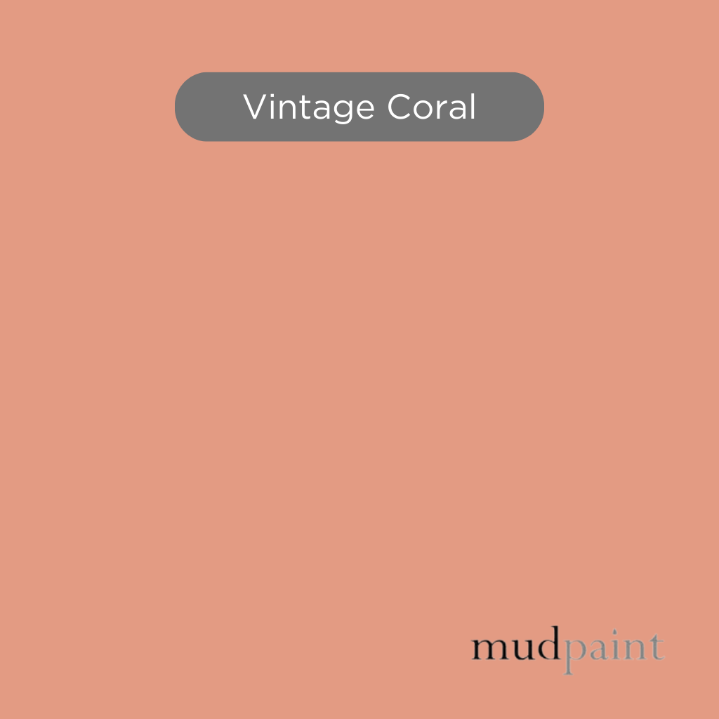 Vintage Coral MudPaint. Our clay-based formula ensures a smooth matte finish every time.