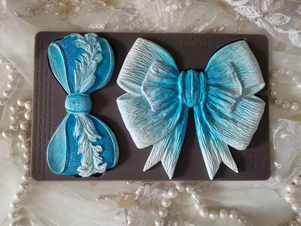 Redesign with Prima Kacha Vintage Opulence Bow mold with 2 bows