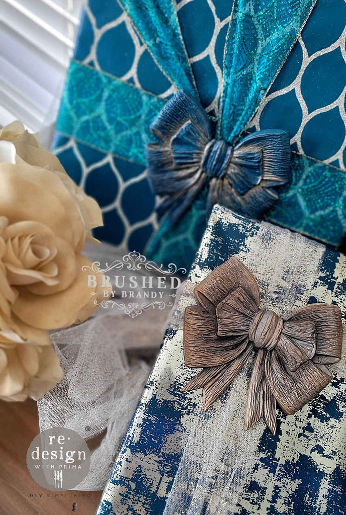 Redesign with Prima Kacha Vintage Opulence Bow mold with 2 bows